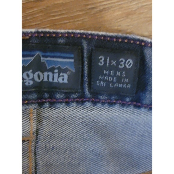 Patagonia Mens Blue Jeans Denim Pants 31x30"Organic Cotton Blend StraightStretch - Picture 5 of 15